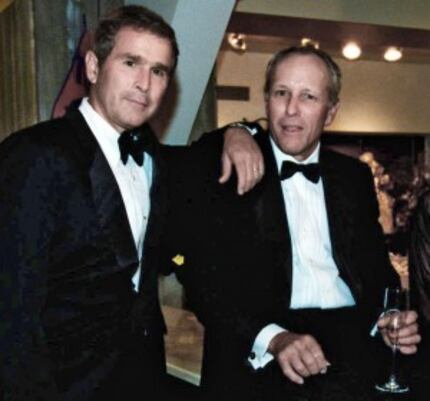  Texas Gov. George W. Bush and Rusty Rose at the Neiman Marcus 90th anniversary celebration...