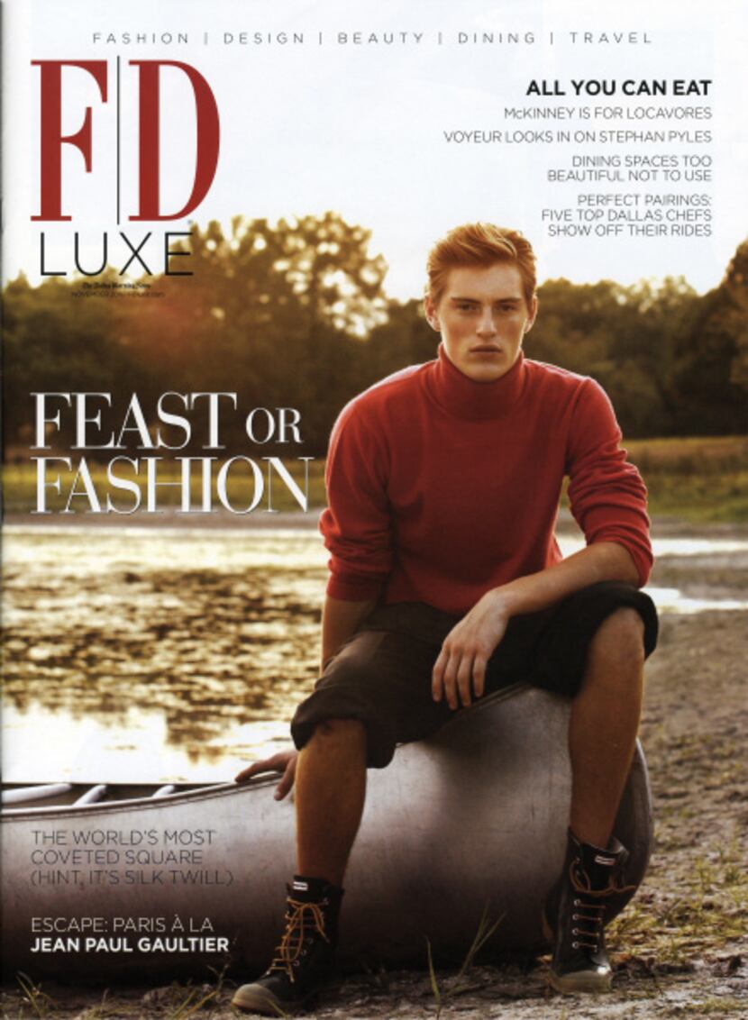 Myles Crosby on the cover of the November 2011 issue of FD Luxe