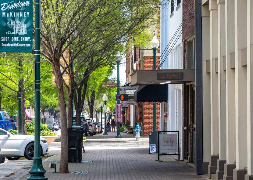 In downtown McKinney, what would typically be a bustling scene looked more akin to a ghost...