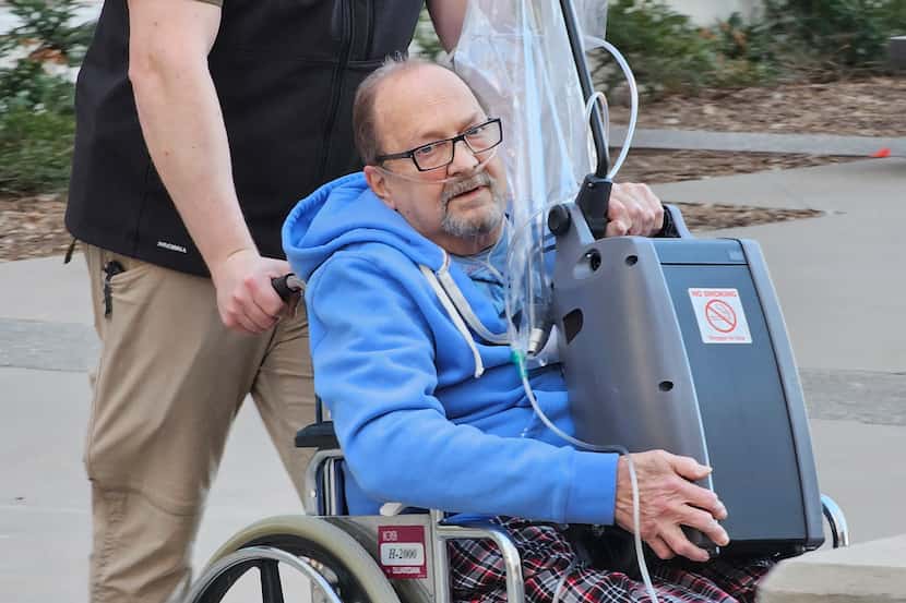 Jerry Hal Saliterman of Crystal, Minn., was wheeled out of U.S. District Court in St. Paul,...