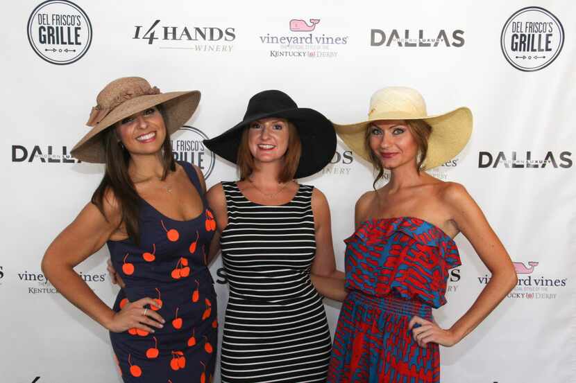 Aneta Obelak, Rebecca Whitehead and Adrianna Lacarra at Kentucky Derby Day, which was held...