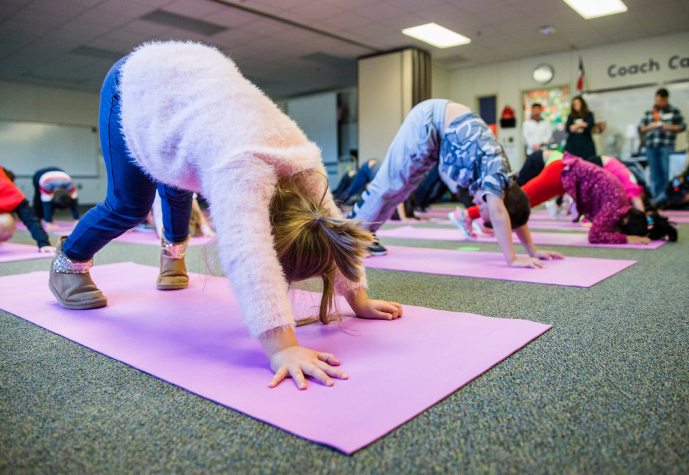 Marble Falls Middle School yoga class stretches beyond physical education  requirements 