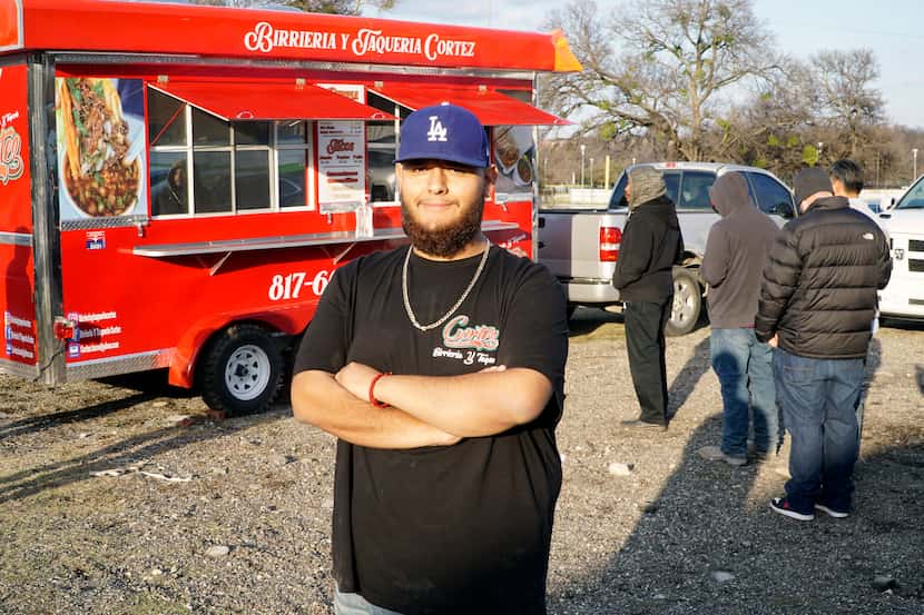 Rogelio Cortez Jr., owner of Birrieria Y Taqueria Cortez food truck in Fort Worth