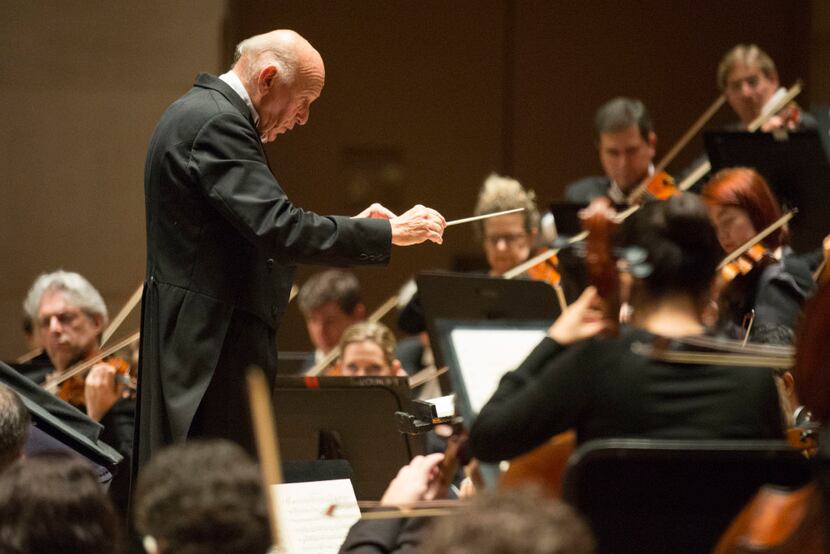 Conductor Pinchas Steinberg and pianist Ingrid Fliter perform with the Dallas Symphony at...