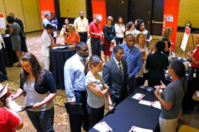 
State Farm Insurance drew job seekers during a career fair looking for about 200...