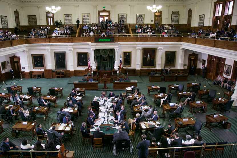 Legislative debate earlier this session in the Texas Senate chambers in Austin.
