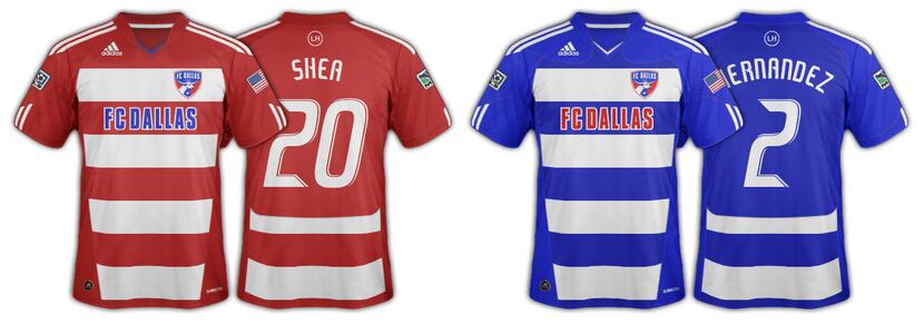2010 and 2011 FC Dallas jerseys