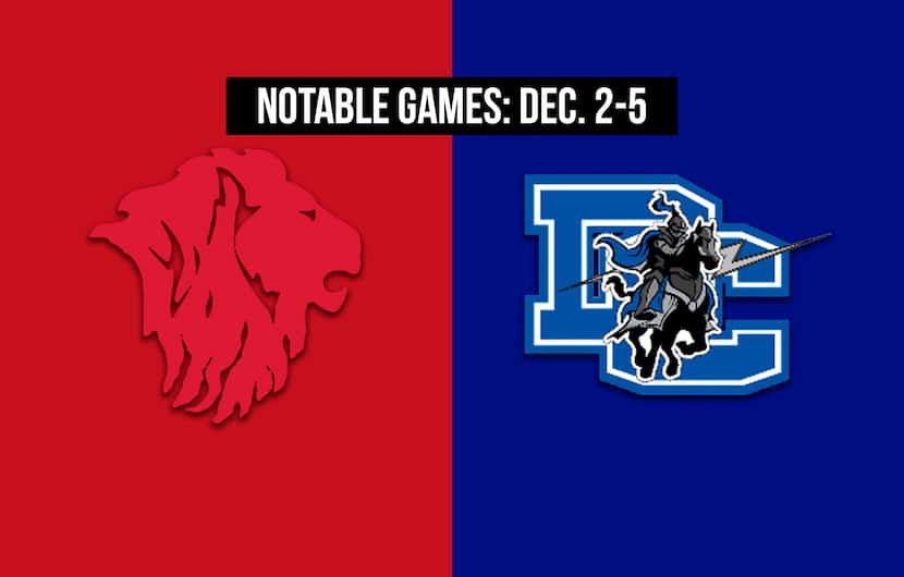 Notable games for the week of Dec. 2-5 of the 2020 season: Grapevine Faith vs. Dallas...