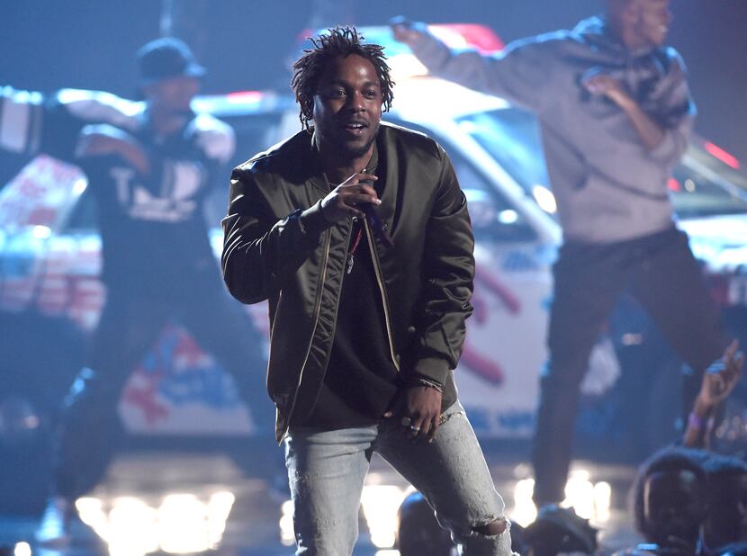 Kendrick Lamar performs at the 2015 BET Awards . (Photo by Chris Pizzello/Invision/AP, File)