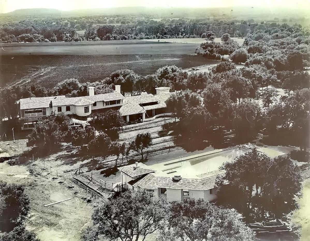 An original photo of the Naylor ranch house built in 1947.