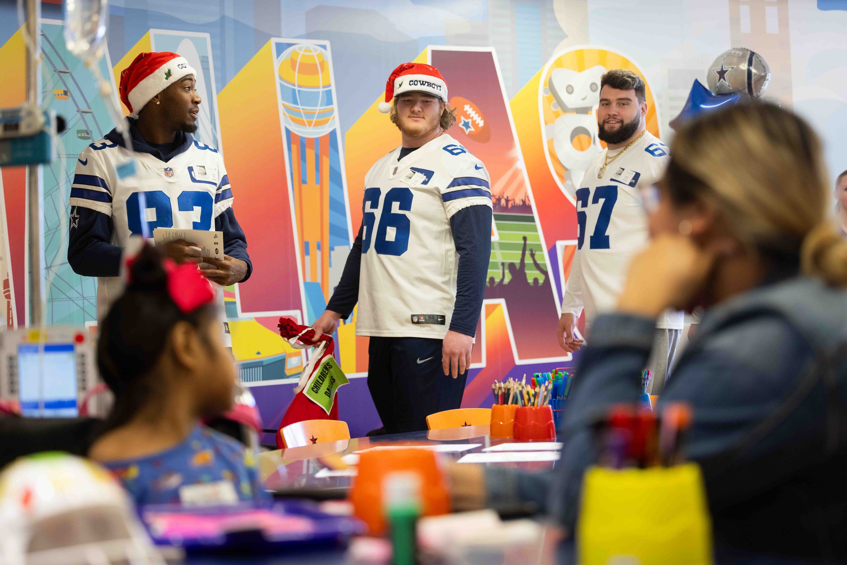 Dallas Cowboys wide receiver Jalen Brooks (83), Dallas Cowboys guard T.J. Bass (66) and...