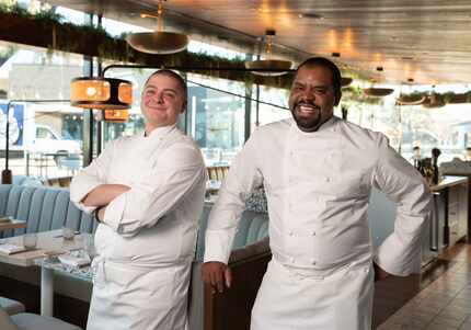 For a time, Justin Mosley, left, was the executive chef at Meridian, working for Junior...