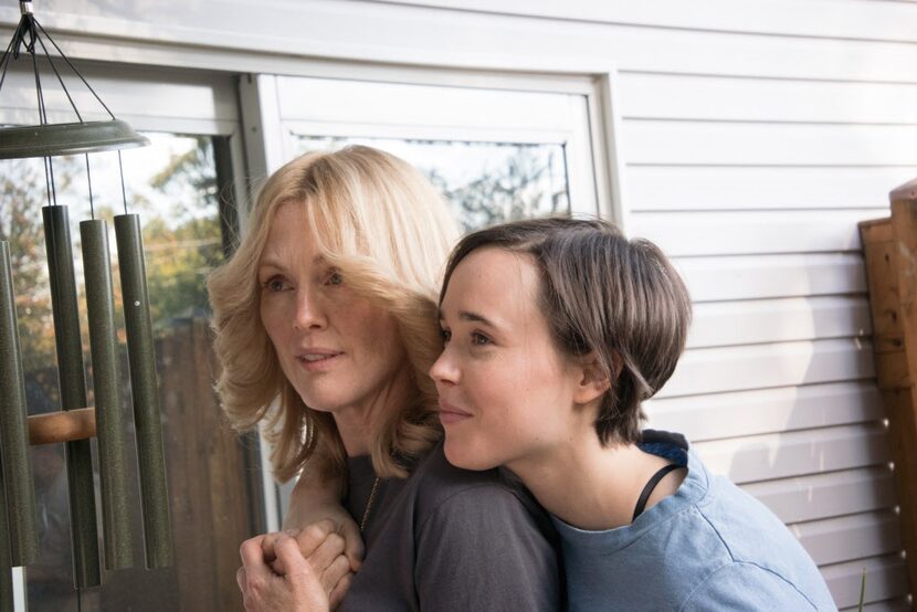 Julianne Moore (left) and Ellen Page appear in a scene from "Freeheld." 