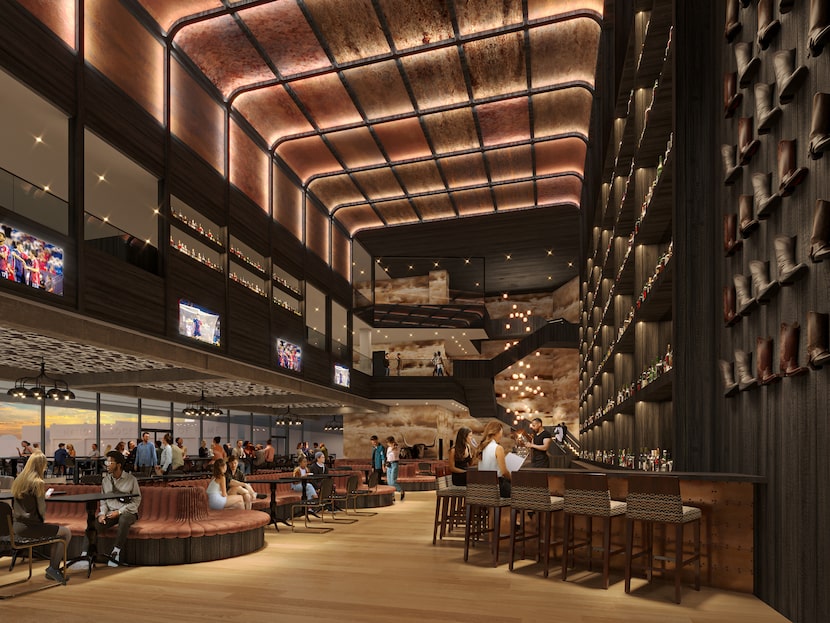 A rendering of the West Side Club at FC Dallas’ Toyota Stadium in Frisco. The proposed $182...