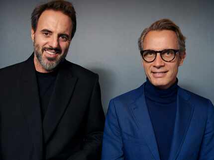 José Neves, Farfetch founder, chairman and CEO (left) and Geoffroy van Raemdonck, CEO of...