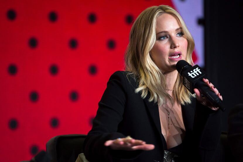 Jennifer Lawrence attends a press conference for "mother!" on day 4 of the Toronto...