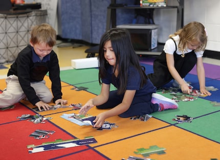 Children play at Arthur Kramer Elementary School in Dallas, TX, on Dec 5, 2024