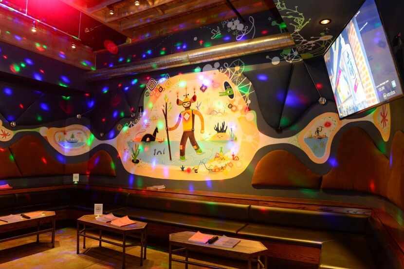 The karaoke chain features private rooms along with a menu of food and a full bar.