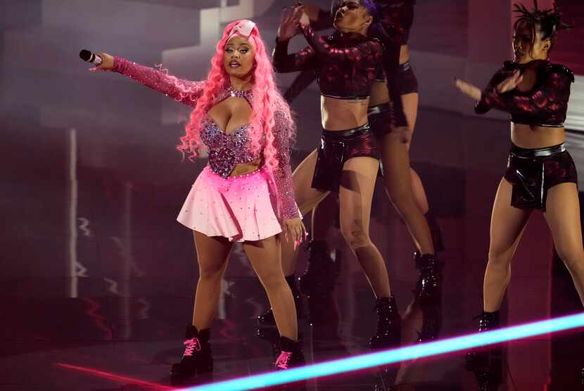 Nicki Minaj performs a medley at the MTV Video Music Awards at the Prudential Center on...