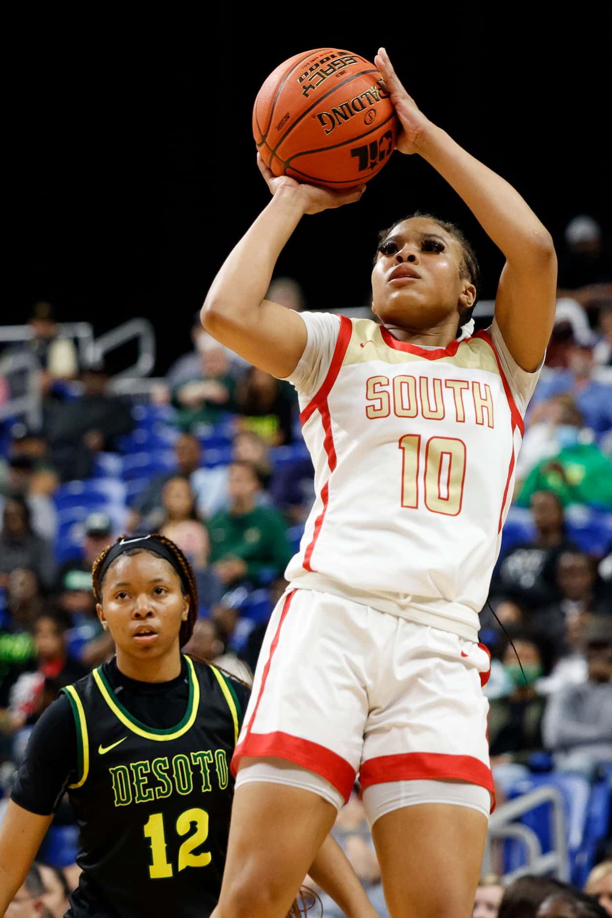 South Grand Prairie guard Victoria Dixon (10) shoots the ball during the second quarter of...