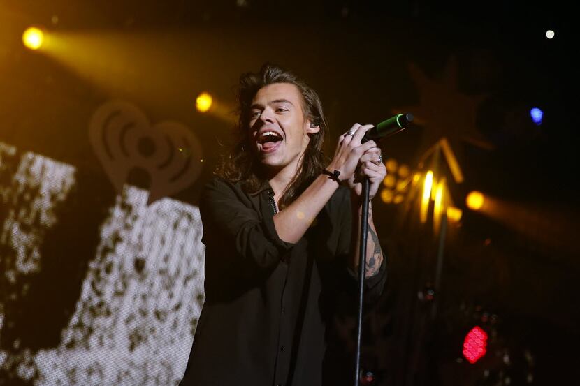One Direction's Harry Styles performs at KISS-FM's annual Jingle Ball 2015 concert at the...