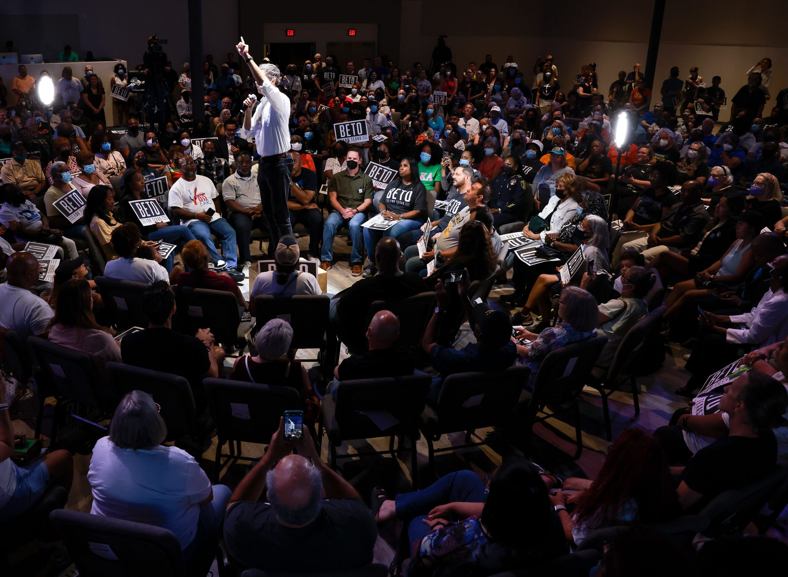 Democratic Governor Candidate Beto O'Rourke speaks Saturday, August 20, 2022 at Disciple...