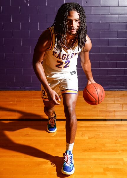 Cason Wallace, 18, poses for a portrait at Richardson High School on Wednesday, March, 23,...