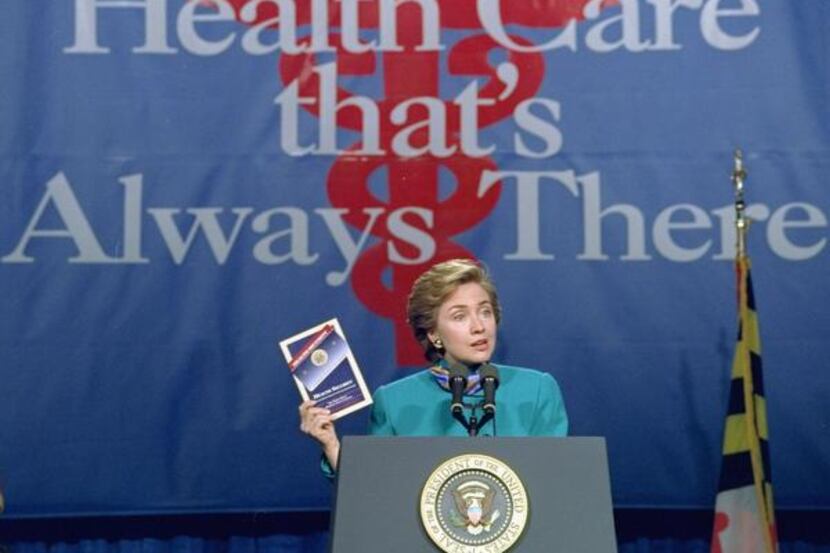 
When she was first lady, Hillary Rodham Clinton promoted the Clinton health care proposal...