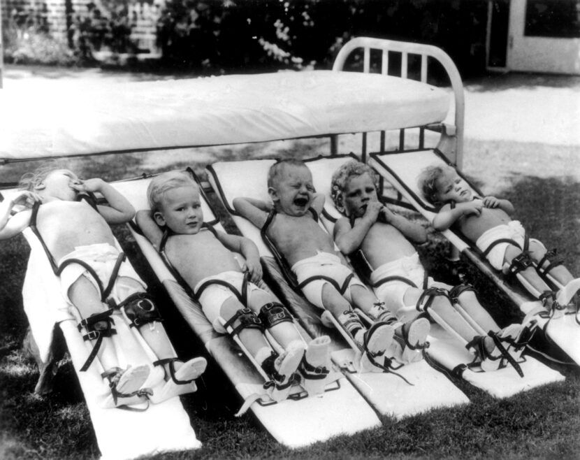 In the shade of large trees at Texas Scottish Rite Hospital  for Children in Dallas, five...