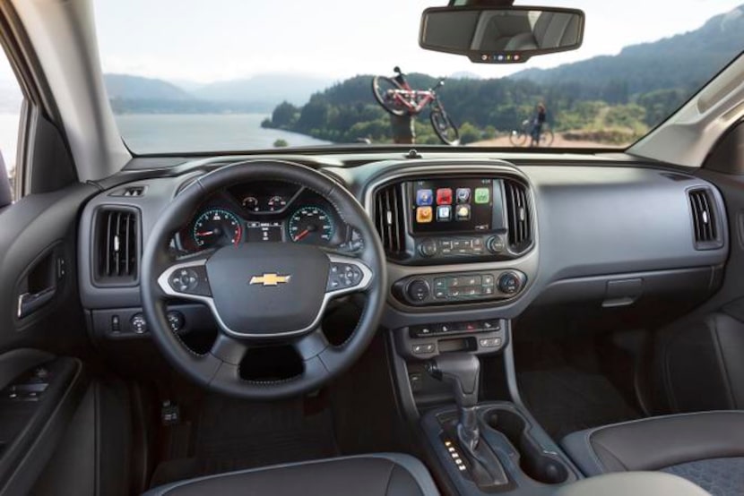 
The inside  of the 2015 Chevrolet Colorado has lots of of hard surfaces but is well-designed.
