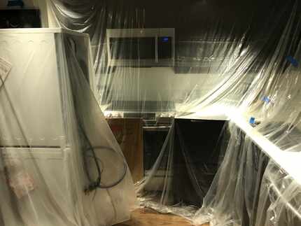 A Statler apartment undergoing sprinkler repairs. 