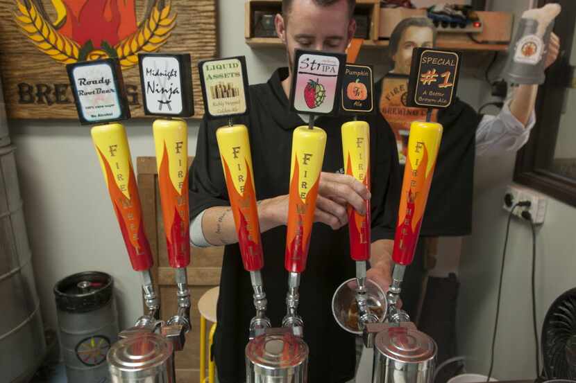 Firewheel Brewing Company in Rowlett has six beers on tap and offers tastings on Saturday's....