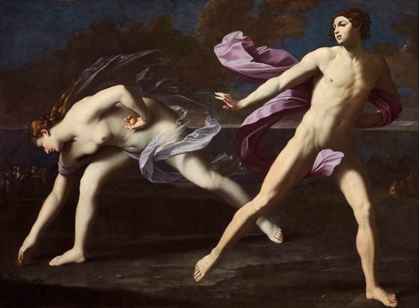 Bolognese painter Guido Reni's "Atalanta and Hippomenes" represents the end of a famous foot...