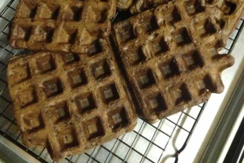 
Cocoa powder and finely chopped dark chocolate bring deep chocolate flavor to waffles. Top...