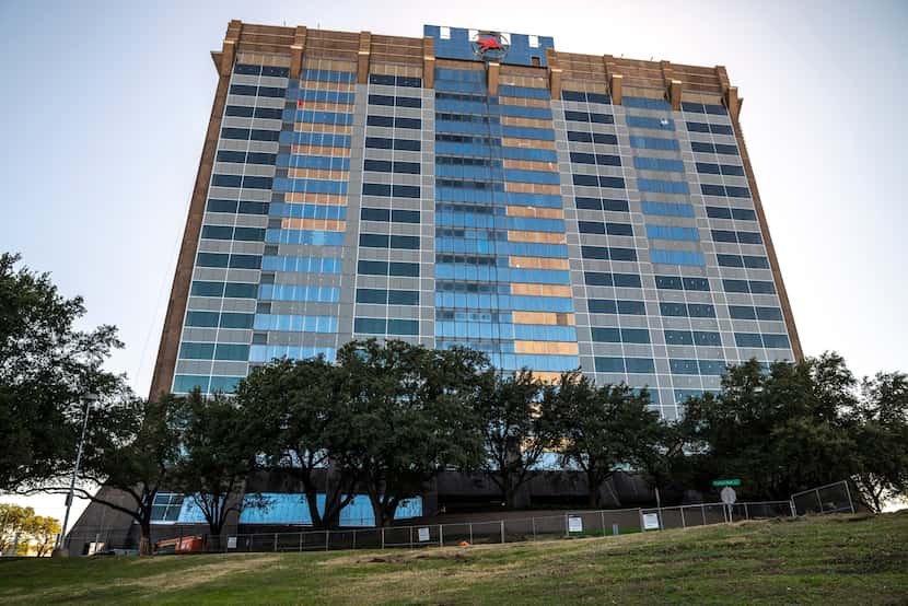 Pegasus Place tower in Dallas is being remodeled into a biotech center.