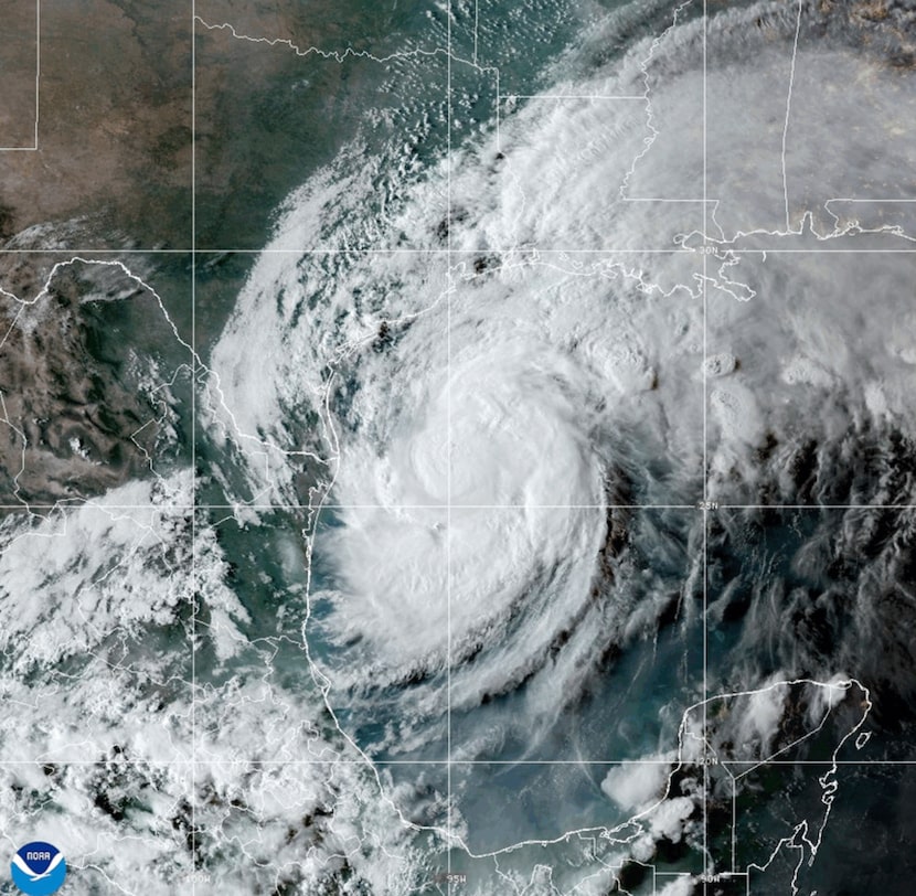 This National Oceanic and Atmospheric Administration satellite image taken at 6:10 pm Dallas...