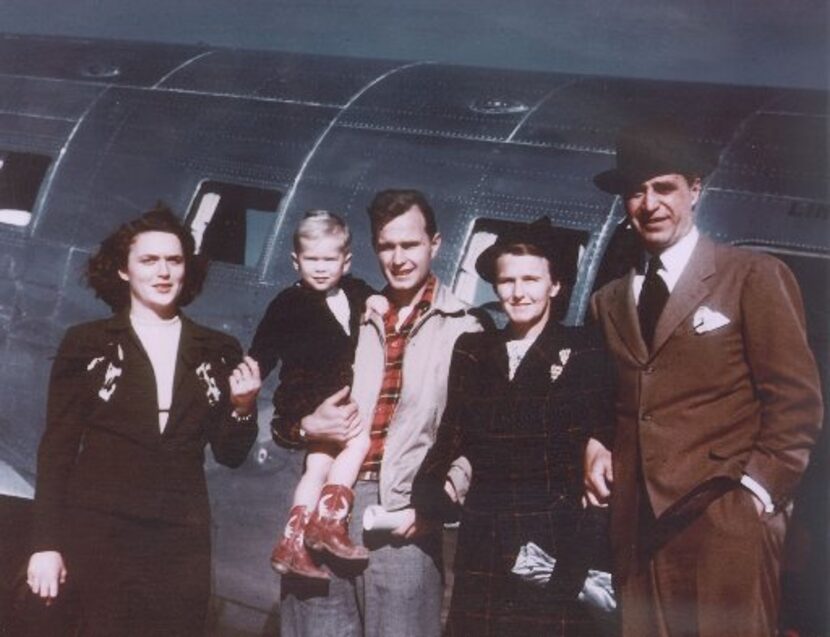 Two presidents and a senator: This 1948 photo shows the Bush family in Midland, Texas.  From...