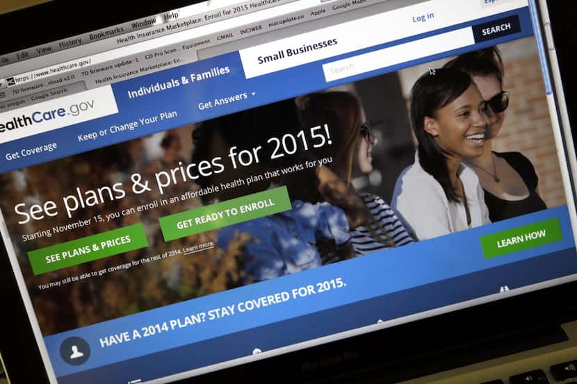 This Nov. 12, 2014 file photo shows the HealthCare.gov website, where people can buy health...