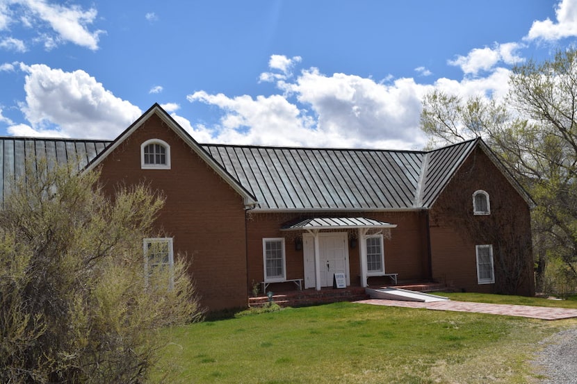 Exterior of Hurd Gallery, former studio of late painter Peter Hurd, in San  Patricio, N.M. 