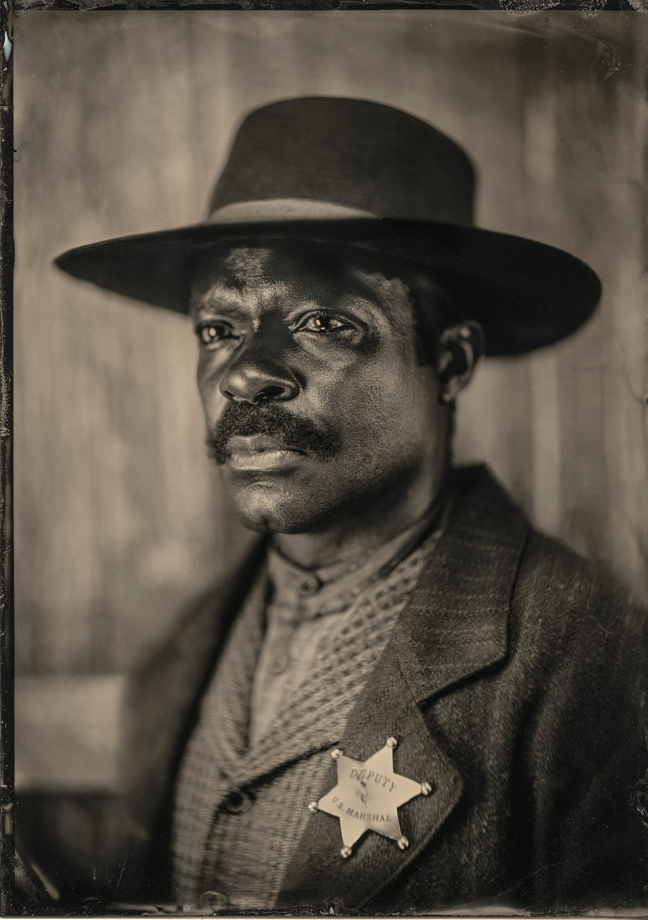 Paramount+ is promoting its Western drama, "Lawmen: Bass Reeves," with this tintype-style...