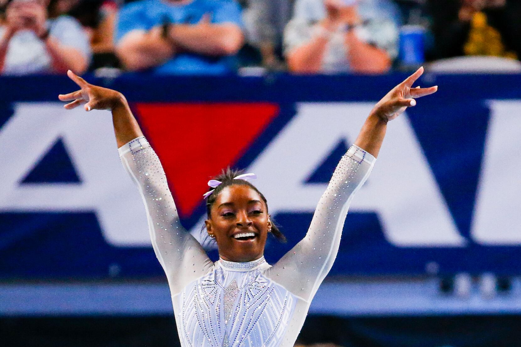 Gymnastics: Simone Biles dazzles in first competition since Tokyo Olympics, News