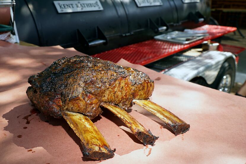 Rathbun's Curbside BBQ sells beef ribs (pictured) plus whole briskets, pork ribs, smoked...