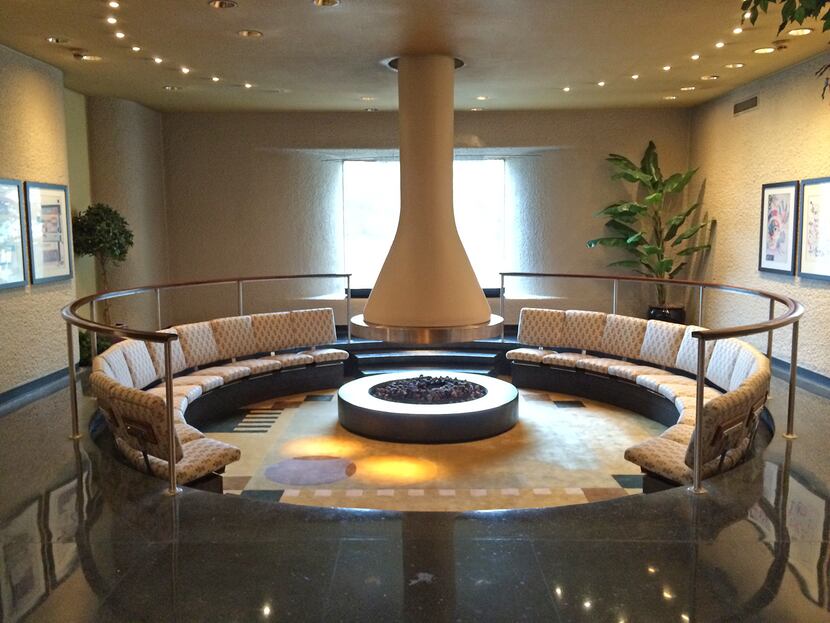 A conversation pit at the former Braniff Hostess College on the Dallas North Tollway.