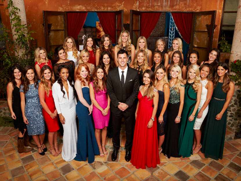 Ben Higgins and his suitors on The Bachelor.