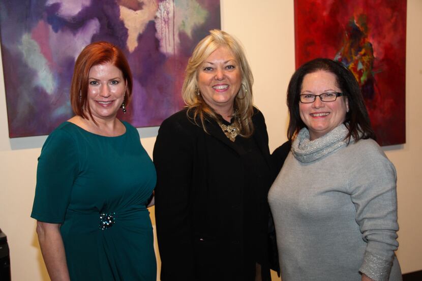 Lynette Coughlin , Colleen Jamieson, Karen Smith at The Mixer at Murray Covens art gallery...