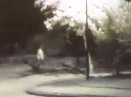 Surveillance footage of the man suspected of shooting a jogger early Tuesday morning in...