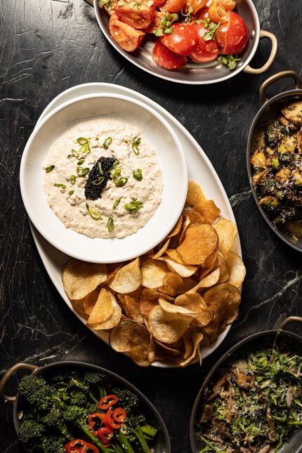 House-made French onion dip (center) is on the appetizer menu at Ramble Room in Snider Plaza...