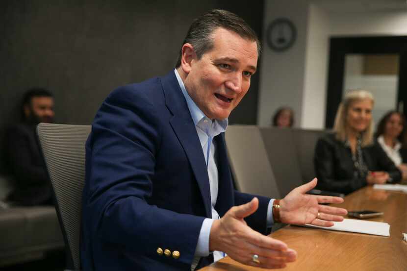 U.S. Sen. Ted Cruz, running against U.S. Rep. Beto O'Rourke in the Texas U.S. Senate race,...