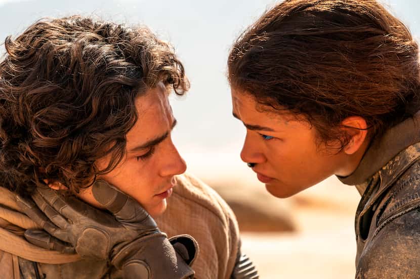 Timothée Chalamet and Zendaya star in "Dune: Part Two." (Niko Tavernise/Warner Bros. Pictures)