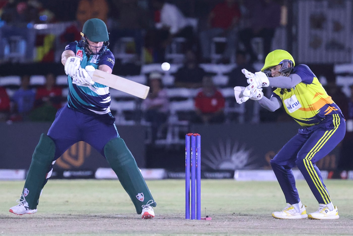 Colin Munro (right) of Dallas Lonestars bats during a National Cricket League tournament...